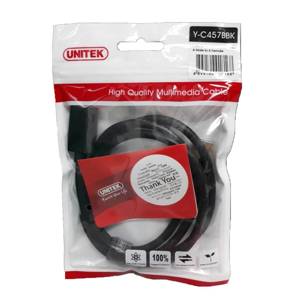 Unitek USB3 0 Male To USB3 0 Female Extension Cable 1M Y C457BBK 