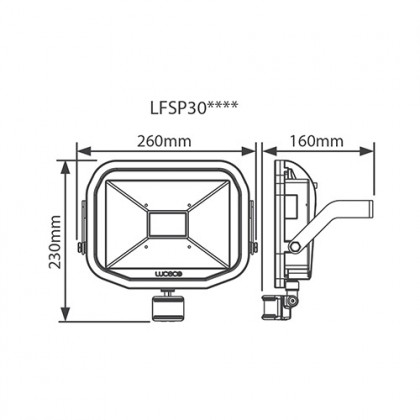Luceco Guardian Slimline LED Floodlight with PIR 3000K Warm White 38W 3000 Lumen (LFSP30B130)