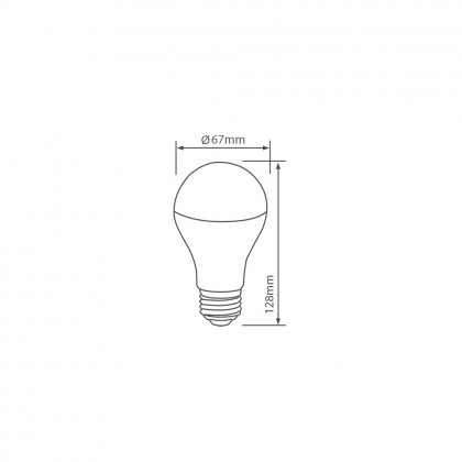 Luceco A70 LED Light Bulb 3000K Warm White with 13W 1251 Lumens (LA27W13W12-1A)