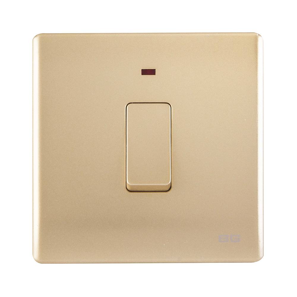 British General Neo Slimline 20A Standard Rocker Switch 1 Gang Double