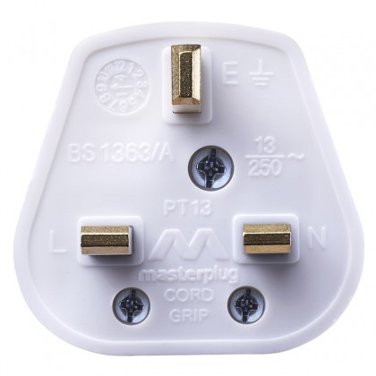 Masterplug Basic Rewireable Fitted with 13A Fuse and Sleeved 3-Pin Main Plug SIRIM certified Type G Power Plug