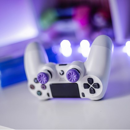 KontrolFreek FPS Freek Galaxy  Laser Etched Pattern Concave High-rise Thumbgrip For PS4 / PS5 Controller