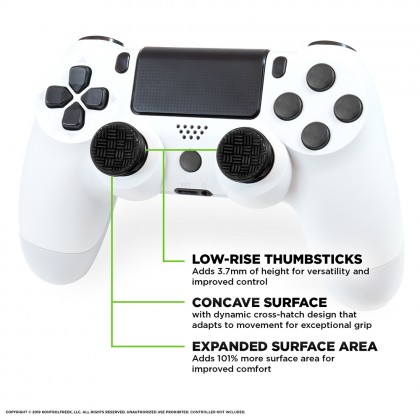 KontrolFreek Omni Cross-hatch Pattern Concave Low-rise Performance Thumbgrip For PS4 / PS5 Controller