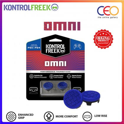 KontrolFreek Omni Cross-hatch Pattern Concave Low-rise Performance Thumbgrip For PS4 / PS5 Controller