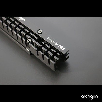 Archgon M.2 NVMe/SATA or M.2 2280 / 22110 Solid Stated Drive SSD Heatsink Design for PS5 with Thermal Pad