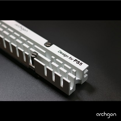 Archgon M.2 NVMe/SATA or M.2 2280 / 22110 Solid Stated Drive SSD Heatsink Design for PS5 with Thermal Pad