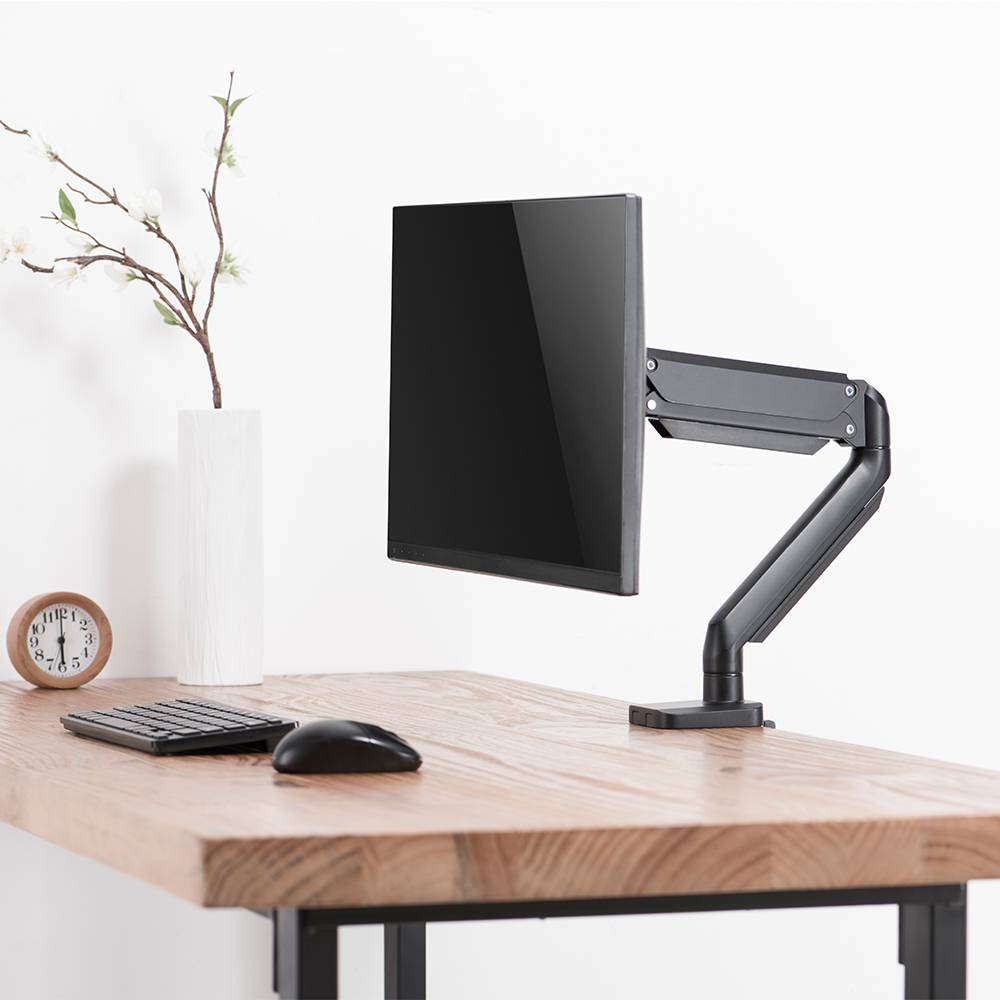 Brateck Premium Single Monitor Stand Aluminum Gas Spring Monitor Arm Fit 17"32" Monitor Up to