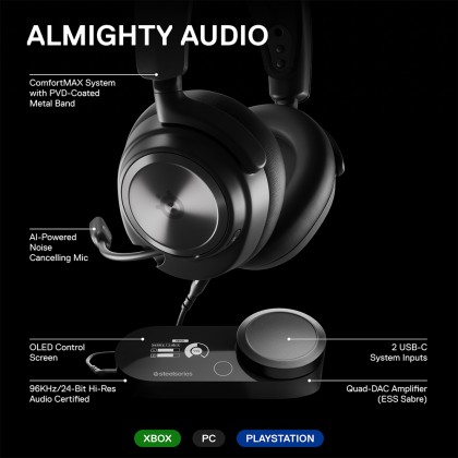 SteelSeries Arctis Nova Pro X For Xbox Wired Gaming Headset Hi-Res Certified GameDac Spatial Surround Headphone 61528