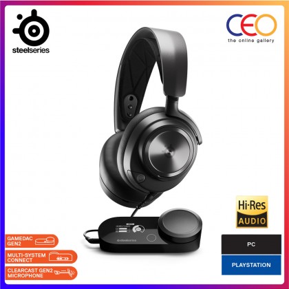 SteelSeries Arctis Nova Pro Wired Gaming Headset with Hi-Res Certified GameDac Gen 2 Spatial Surround Headphone 61527