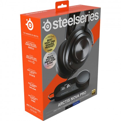 SteelSeries Arctis Nova Pro Wired Gaming Headset with Hi-Res Certified GameDac Gen 2 Spatial Surround Headphone 61527