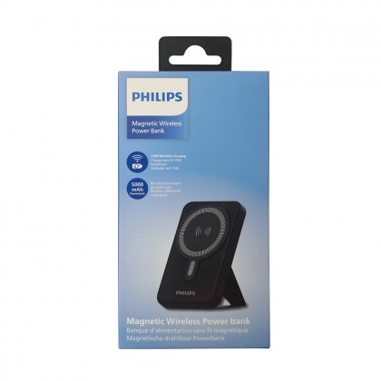 Philips 15W Magnetic Wireless Power Bank 5000mAh Wireless Charger Charging Powerbank USB Type C for iP 15/14 DLP9819N