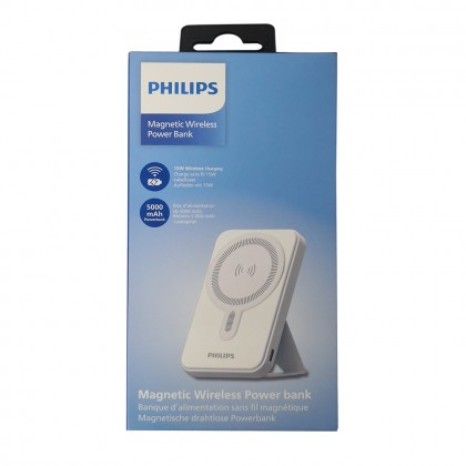 Philips 15W Magnetic Wireless Power Bank 5000mAh Wireless Charger Charging Powerbank USB Type C for iP 15/14 DLP9819N