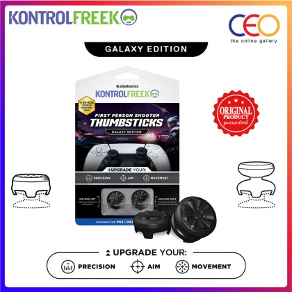 KontrolFreek Performance Thumbstick Galaxy Edition Mid-rise and High-rise Concave ThumbGrip For PS4/PS5 Controller Black