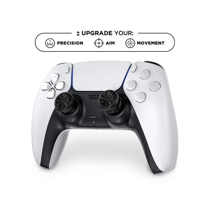KontrolFreek Performance Thumbstick Galaxy Edition Mid-rise and High-rise Concave ThumbGrip For PS4/PS5 Controller Black