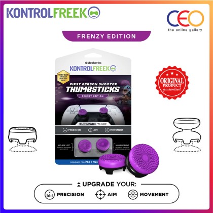 KontrolFreek Performance Thumbstick Frenzy Edition Mid-rise & High-rise Concave ThumbGrip For PS4/PS5 Controller Purple