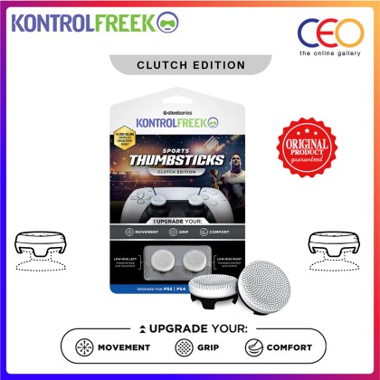 KontrolFreek Performance Thumbstick Clutch Edition Lowd-rise Concave ThumbGrip For PS4/PS5 Controller White
