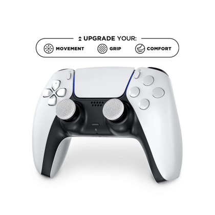 KontrolFreek Performance Thumbstick Clutch Edition Lowd-rise Concave ThumbGrip For PS4/PS5 Controller White