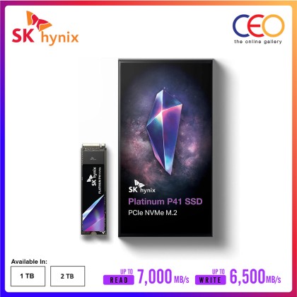 SK Hynix Platinum P41 PCIe NVMe Gen4 M.2 2280 Internal Gaming SSD Internal Solid State Drive with NAND Flash SK Hynix Platinum P41 PCIe NVMe Gen4 M.2 2280 Internal Gaming SSD Internal Solid State Drive with NAND Flash
